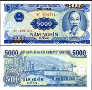 *5000 Dong Vietnam 1991, P108 UNC - Kliknutím na obrázok zatvorte -